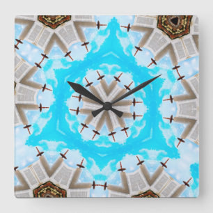 Wall-Uhr Quadratische Wanduhr