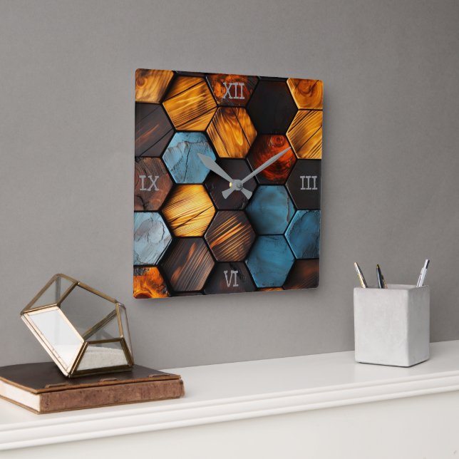 Wall-Uhr Quadratische Wanduhr (Büro)