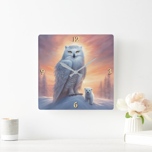 Wall-Uhr Quadratische Wanduhr (Zuhause)