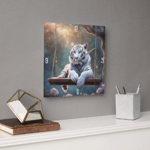 Wall-Uhr Quadratische Wanduhr