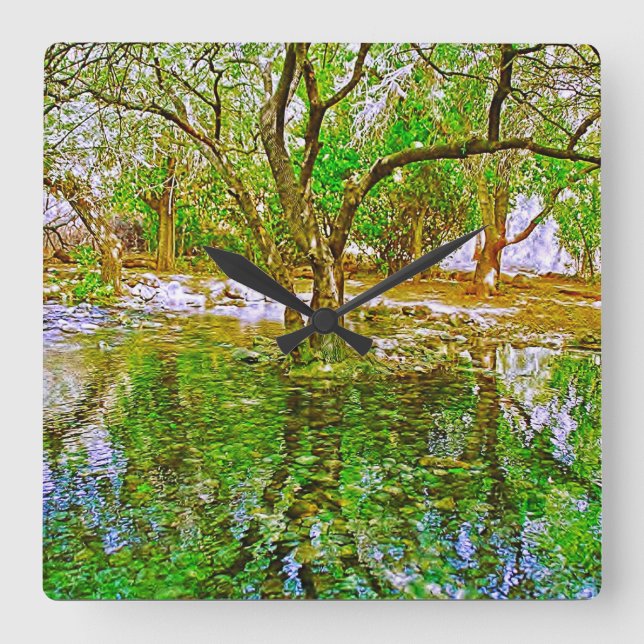 Wall-Uhr Quadratische Wanduhr (Vorderseite)