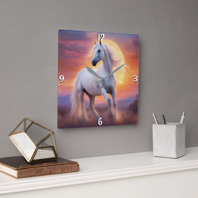 Wall-Uhr Quadratische Wanduhr (Büro)