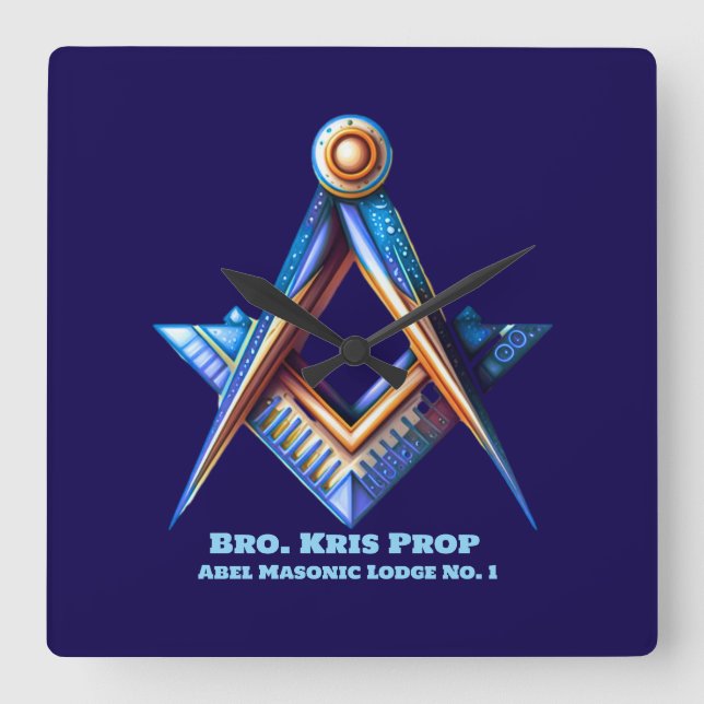 Wall-Uhr Quadratische Wanduhr (Vorderseite)