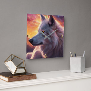 Wall-Uhr Quadratische Wanduhr