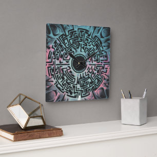 Wall-Uhr Quadratische Wanduhr