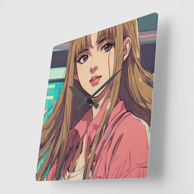 Wall-Uhr Quadratische Wanduhr (Winkel)