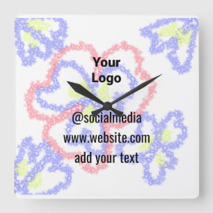 Wall-Uhr Quadratische Wanduhr