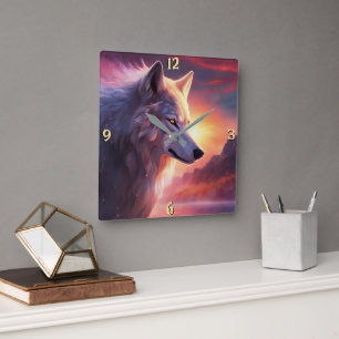 Wall-Uhr Quadratische Wanduhr