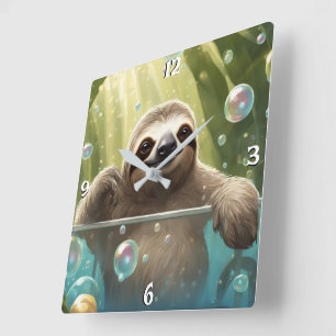 Wall-Uhr Quadratische Wanduhr