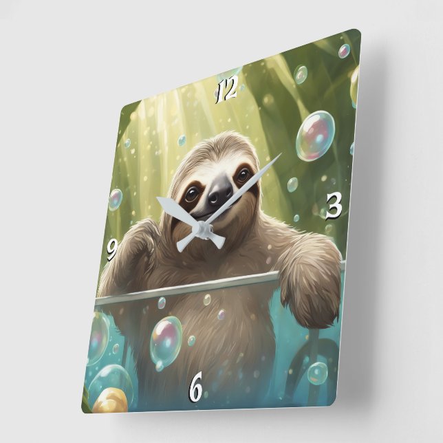 Wall-Uhr Quadratische Wanduhr (Winkel)