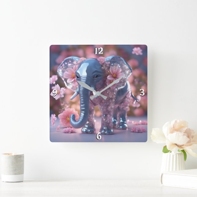 Wall-Uhr Quadratische Wanduhr (Zuhause)