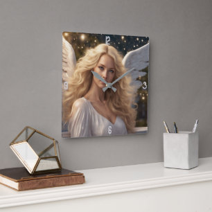 Wall-Uhr Quadratische Wanduhr