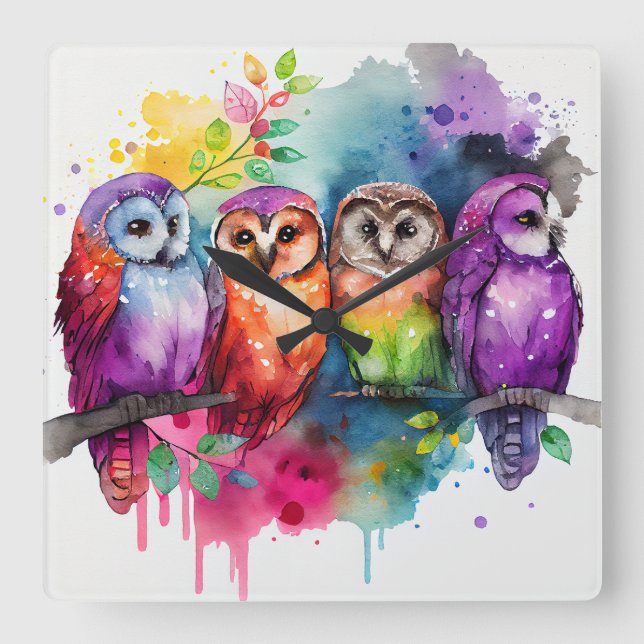 Wall-Uhr Quadratische Wanduhr (Vorderseite)