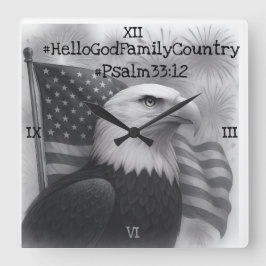 Wall-Uhr Quadratische Wanduhr