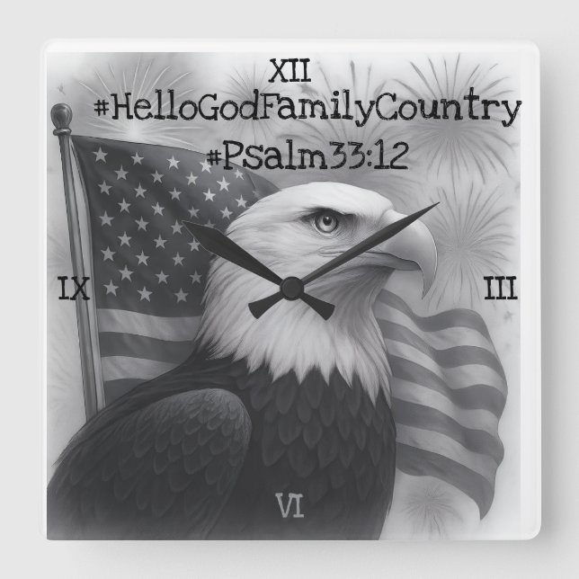 Wall-Uhr Quadratische Wanduhr (Vorderseite)