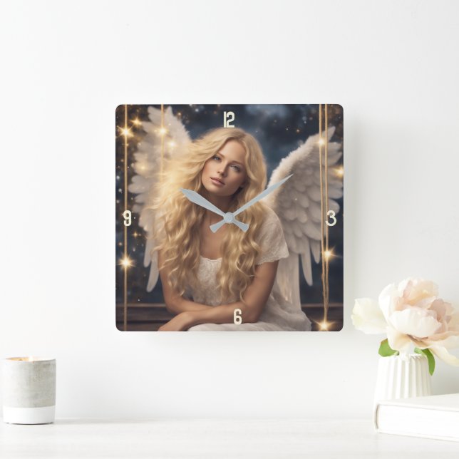 Wall-Uhr Quadratische Wanduhr (Zuhause)