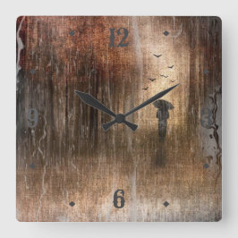 Wall-Uhr Quadratische Wanduhr