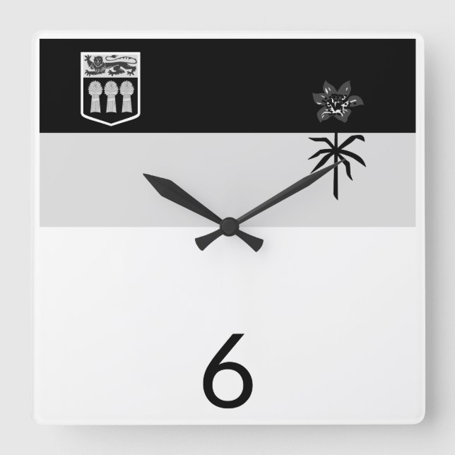 Wall-Uhr - Saskatchewan Quadratische Wanduhr (Vorderseite)