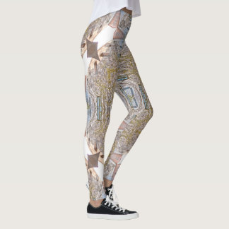 Wall Vines Tan Geometrische Leggings