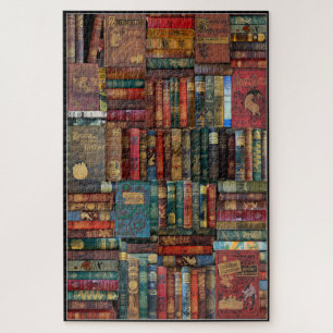 WALL VINTAGER BÜCHER PUZZLE