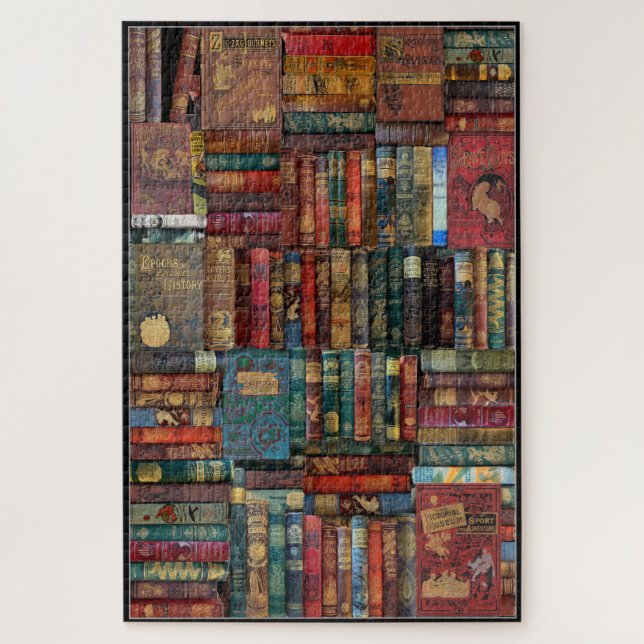 WALL VINTAGER BÜCHER PUZZLE (Vertikal)