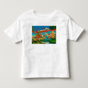 Walla Walla, Washington - große Buchstabe-Szenen Kleinkind T-shirt