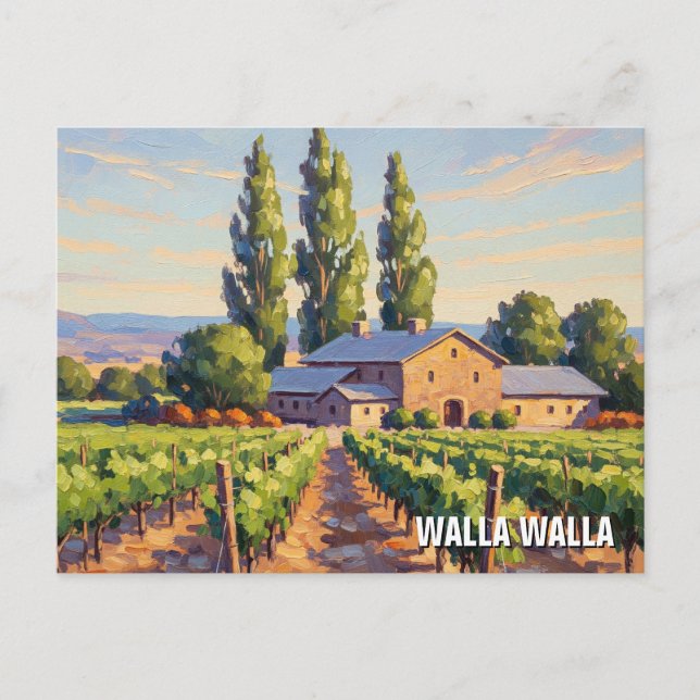 Walla Walla Washington Travel Postkarte (Vorderseite)