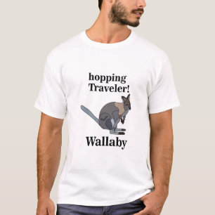 Wallaby Animal Hopping Traveler Wildlife Funny T-Shirt