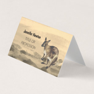 Wallaby in Aquarelltönen Visitenkarten