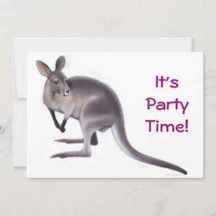 Wallaby Party Einladung