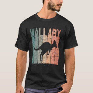 Wallaby Vintage Känguru Wallaby Zoologie Retro T-Shirt
