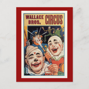 Wallace Bros. Vintager Zirkus Postkarte