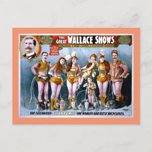 Wallace Circus Vintage Poster anzeigen Postkarte