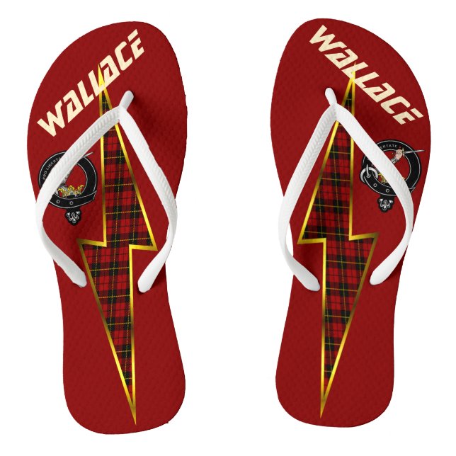 Wallace Clan Abzeichen Blittning Bolt Red Flip Flops (Fußbett)