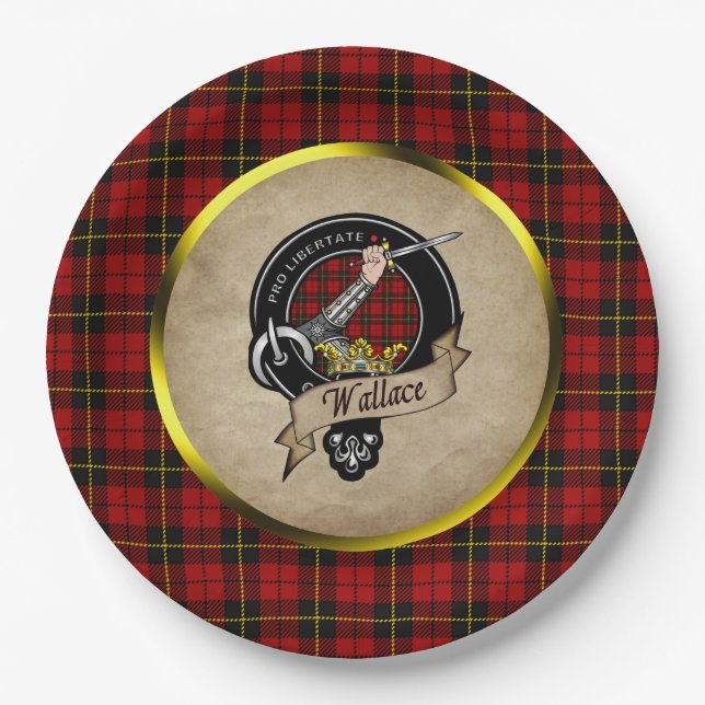 Wallace Clan Abzeichen Paper Plate Pappteller (Vorderseite)