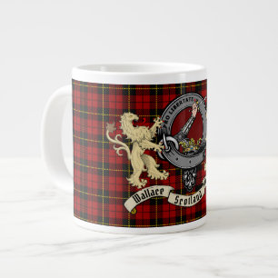 Wallace Clan Abzeichen & Tartan Giant Coffee Tasse