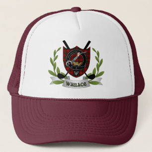 Wallace Clan Abzeichen & Tartan Golf Truckerkappe