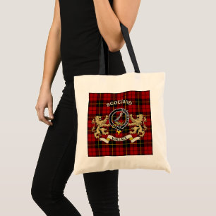 Wallace-Clan-Abzeichen und Tartan Tragetasche