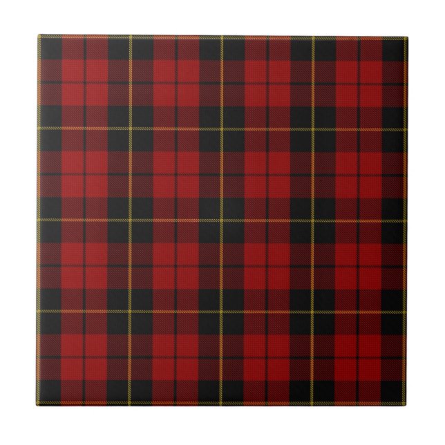 Wallace Clan Jagd Tartan Kariertes Muster Fliese (Vorderseite)