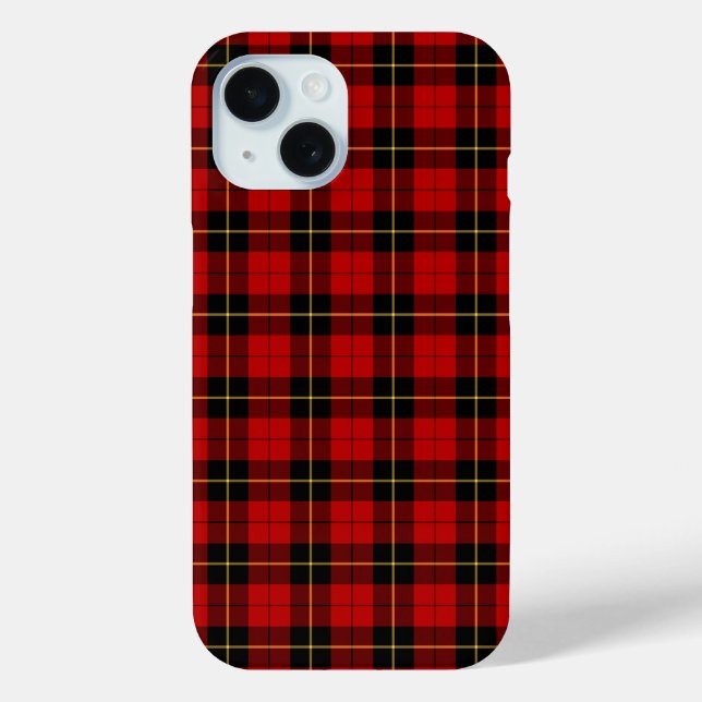 Wallace Clan Red und Black Tartan Case-Mate iPhone Hülle (Rückseite)