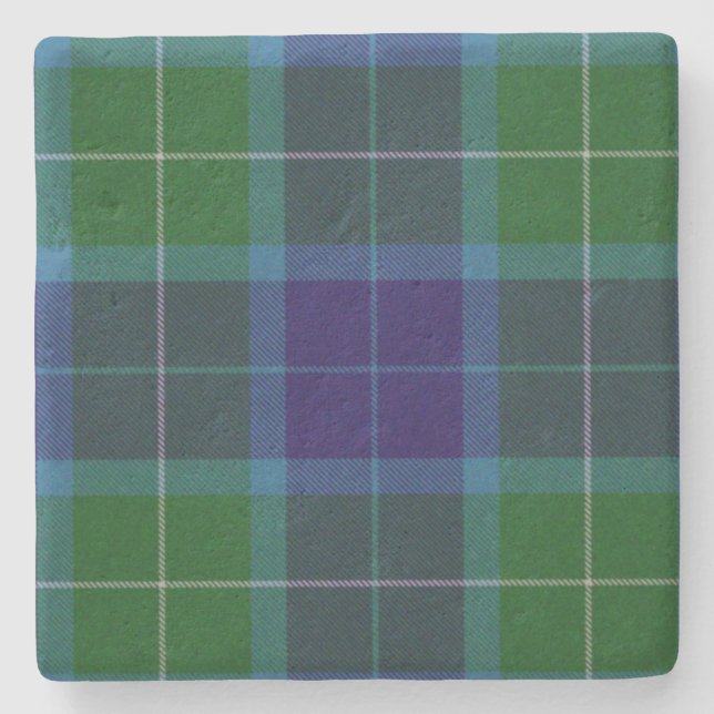Wallace Clan Tartan Kariert Stone Untersetzer (Vorderseite)