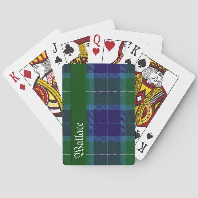Wallace Clan Tartan Karierte Spielkarten (Rückseite)