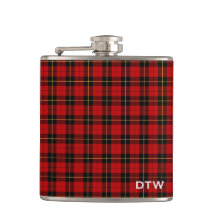 Wallace Clan Tartan Red and Black Kariert Monogram