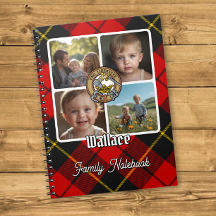 Wallace-Familien-Fotocollage Notizblock