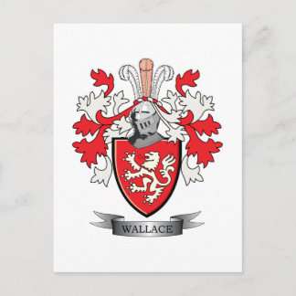 Wallace Familienwappen Coat of Arms Postkarte