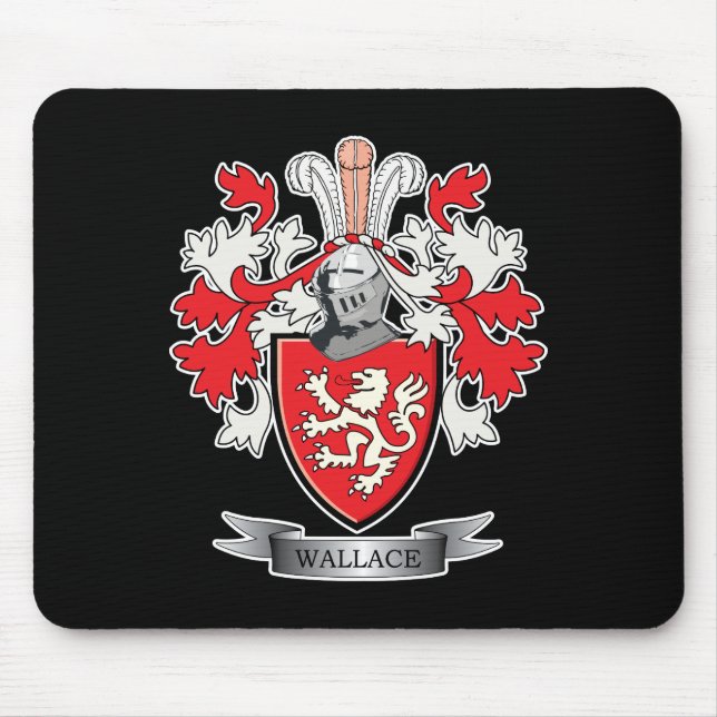 Wallace-Familienwappen-Wappen Mousepad (Vorne)
