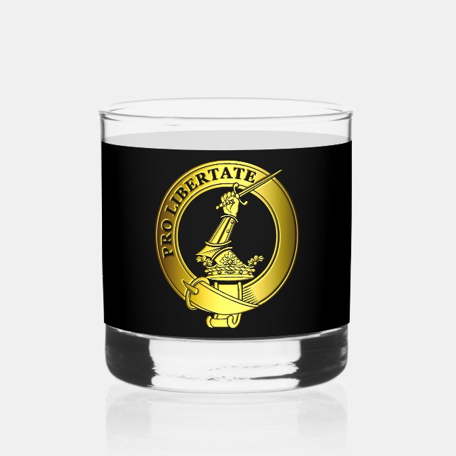 Wallace Gold Clan Abzeichen Whiskyglas (Rückseite)