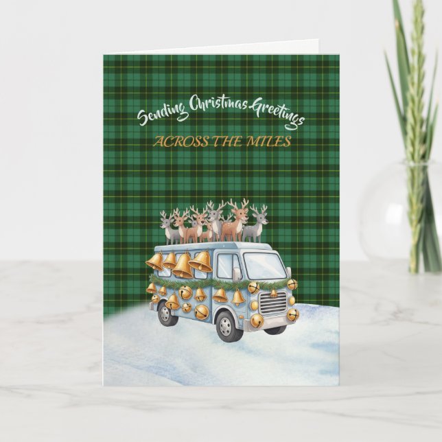 Wallace Hunting Tartan Holiday Card Feiertagskarte (Vorderseite)
