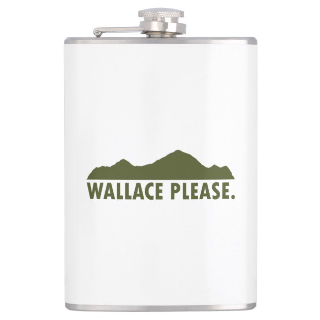 Wallace Idaho Bitte Flachmann (Vorderseite)