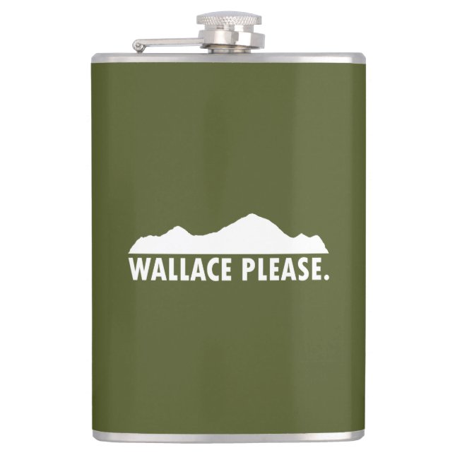 Wallace Idaho Bitte Flachmann (Vorderseite)